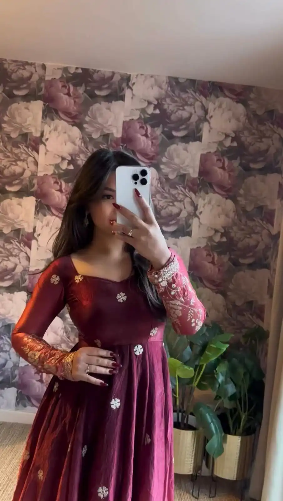Wine Chinon Silk Thread Work Salwar Suit | Jump Suits, Salwar suit, Casual Suits, Creative suits, Designer Suits, Palazzo Suits, Party Wear Suits, Patiala Suits, Straight Suits