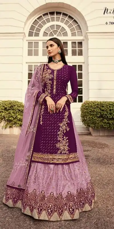 Wine Georgette Embroidery Stone Work Lehenga Choli | Lehenga, Bollywood Lehenga, Creative Lehenga, Designer Lehenga, Embroidered Lehenga, Party Wear Lehenga