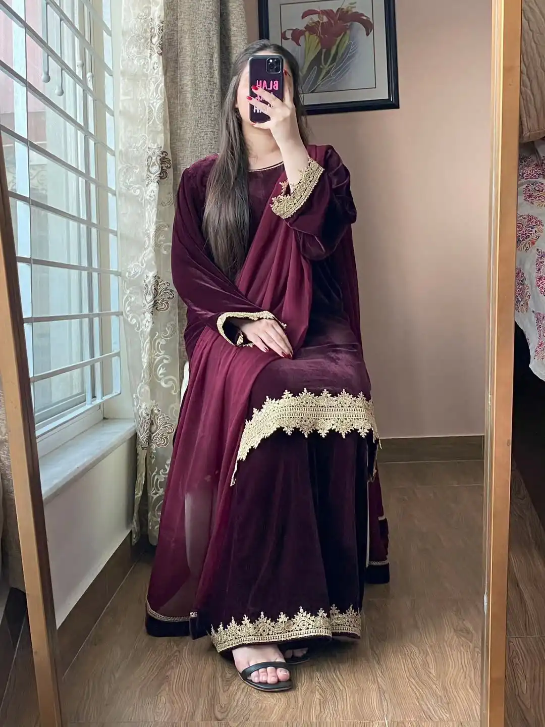 Wine Georgette Lace Embroidery Work Salwar Suit | Jump Suits, Tops & Bottoms, Track Suits, Salwar suit, Casual Suits, Creative suits, Designer Suits, Palazzo Suits, Party Wear Suits, Patiala Suits, Straight Suits, Trendy Wear