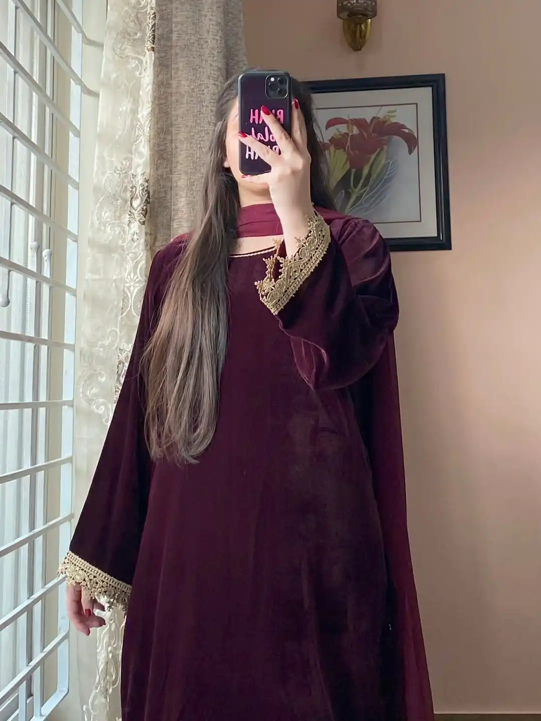 Wine Georgette Lace Embroidery Work Salwar Suit | Jump Suits, Tops & Bottoms, Track Suits, Salwar suit, Casual Suits, Creative suits, Designer Suits, Palazzo Suits, Party Wear Suits, Patiala Suits, Straight Suits, Trendy Wear