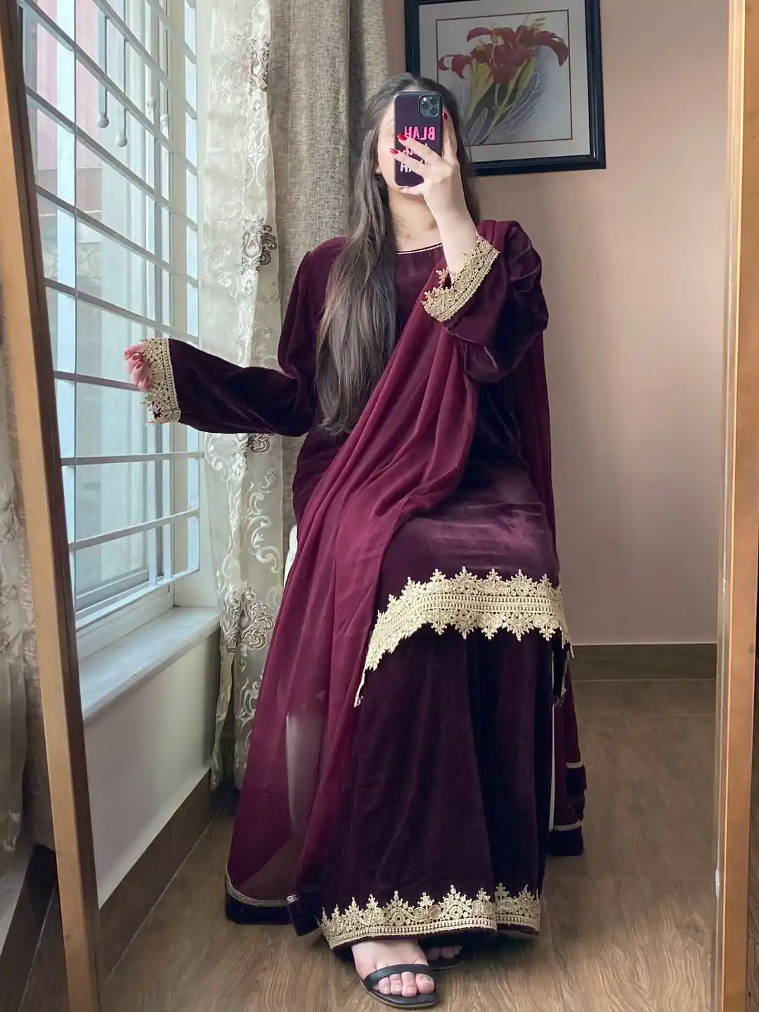 Wine Georgette Lace Embroidery Work Salwar Suit | Jump Suits, Tops & Bottoms, Track Suits, Salwar suit, Casual Suits, Creative suits, Designer Suits, Palazzo Suits, Party Wear Suits, Patiala Suits, Straight Suits, Trendy Wear