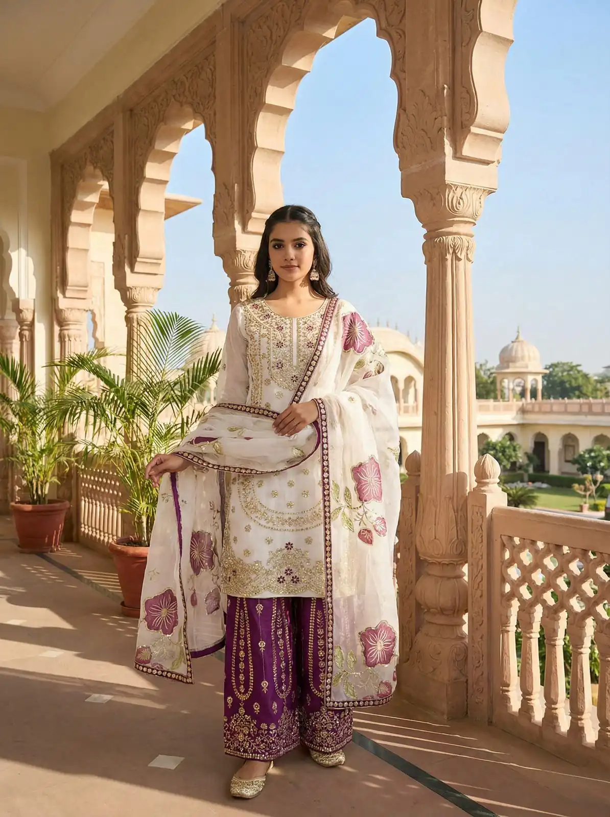 Wine Organza Silk Digital Print Embroidery Salwar Suit | Jump Suits, Salwar suit, Casual Suits, Creative suits, Designer Suits, Palazzo Suits, Party Wear Suits, Patiala Suits, Straight Suits