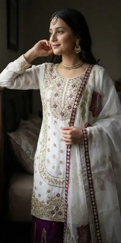 Wine Organza Silk Digital Print Embroidery Salwar Suit | Jump Suits, Salwar suit, Casual Suits, Creative suits, Designer Suits, Palazzo Suits, Party Wear Suits, Patiala Suits, Straight Suits