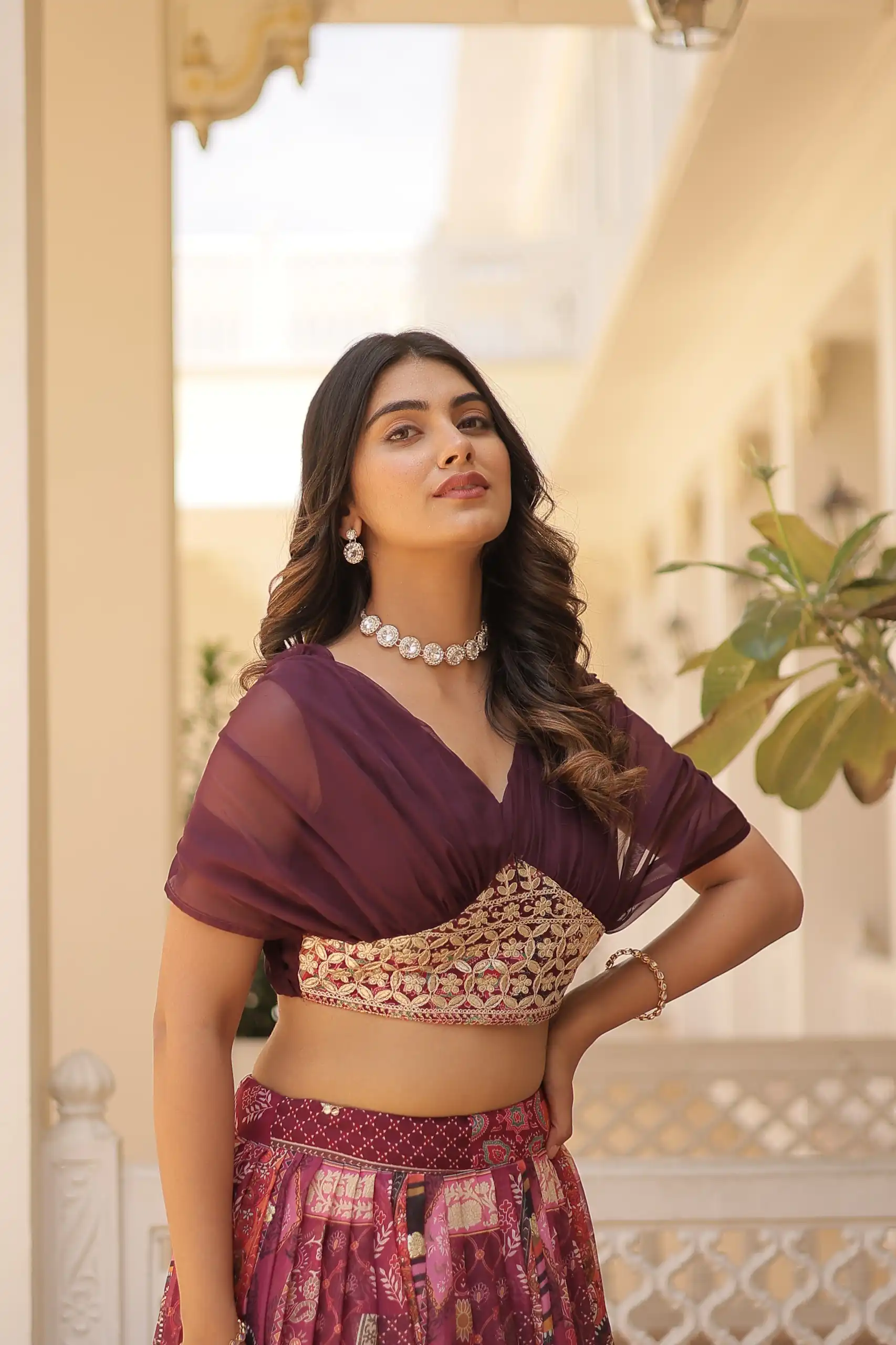 Wine Russian Silk Embroidery Work Lehenga Choli | Lehenga, Bollywood Lehenga, Creative Lehenga, Designer Lehenga, Embroidered Lehenga, Party Wear Lehenga