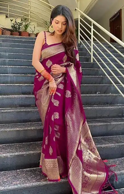 Wine Soft Lichi Jacquard Rich Pallu Saree | Sarees, Bollywood Sarees, Creative Sarees, Designer Sarees, Embroidered Sarees, Ethnic Saree, Modern Digital sarees, Party Wear Sarees