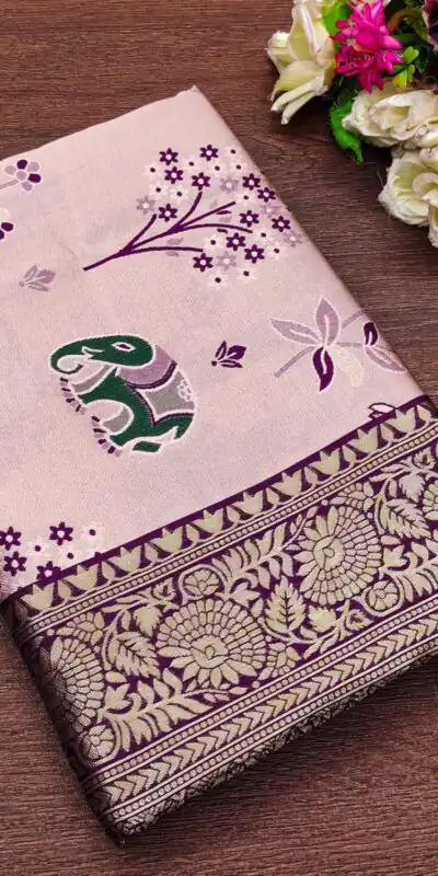 Wine Soft Lichi Silk Jacquard Saree | Sarees, Bollywood Sarees, Creative Sarees, Designer Sarees, Embroidered Sarees, Ethnic Saree, Modern Digital sarees, Party Wear Sarees