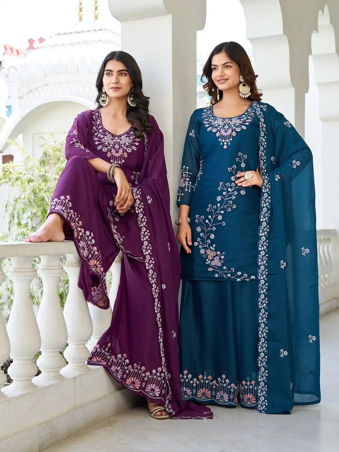 Wine Star Georgette With Embroidery Work Salwar Suit | Jump Suits, Salwar suit, Casual Suits, Creative suits, Designer Suits, Palazzo Suits, Party Wear Suits, Patiala Suits, Straight Suits
