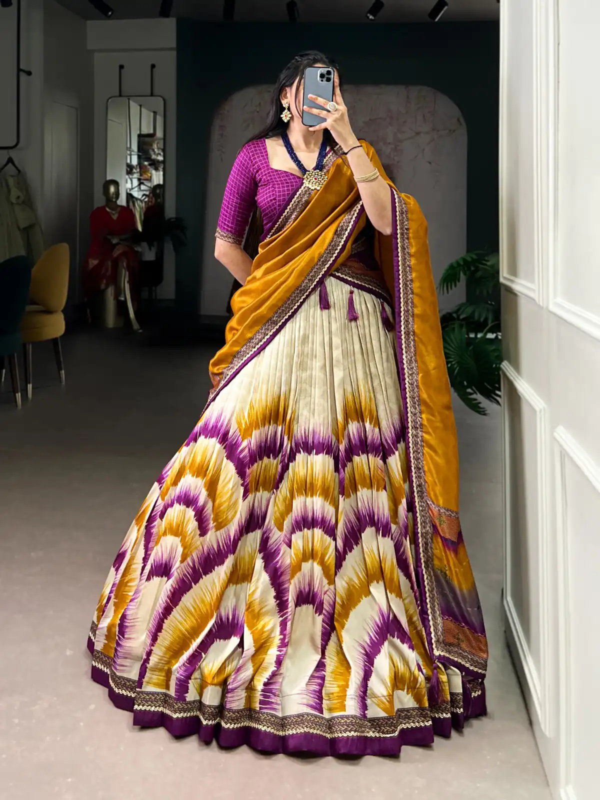 Wine Taser Silk Printed Lehenga Choli | Lehenga, Bollywood Lehenga, Creative Lehenga, Designer Lehenga, Embroidered Lehenga, Party Wear Lehenga