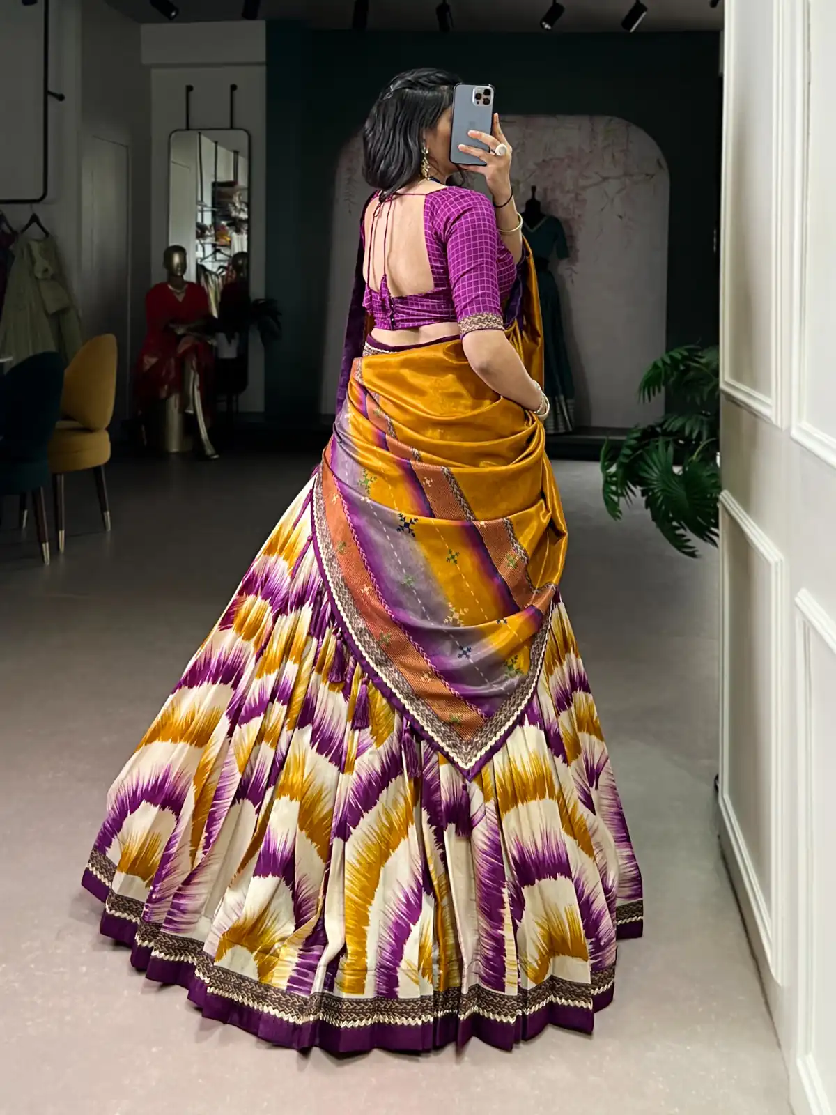 Wine Taser Silk Printed Lehenga Choli | Lehenga, Bollywood Lehenga, Creative Lehenga, Designer Lehenga, Embroidered Lehenga, Party Wear Lehenga