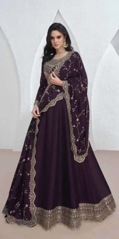 Wine Vichitra Embroidery Lace Work Salwar Suit | Jump Suits, Salwar suit, Casual Suits, Creative suits, Designer Suits, Palazzo Suits, Party Wear Suits, Patiala Suits, Straight Suits