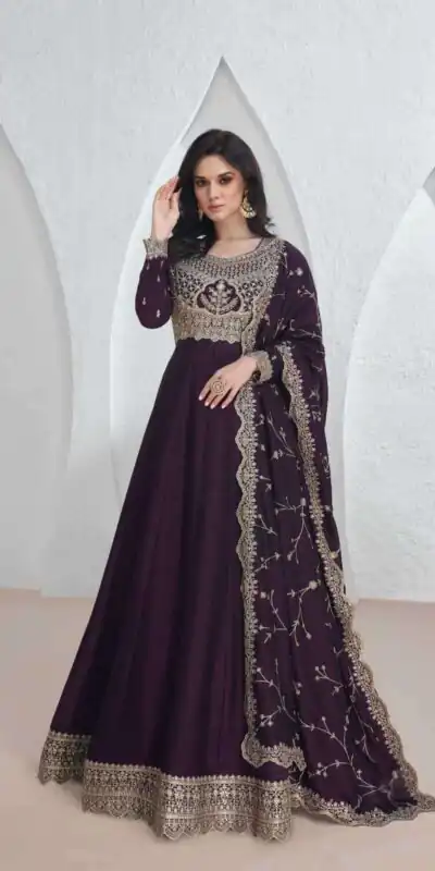 Wine Vichitra Embroidery Lace Work Salwar Suit | Jump Suits, Salwar suit, Casual Suits, Creative suits, Designer Suits, Palazzo Suits, Party Wear Suits, Patiala Suits, Straight Suits