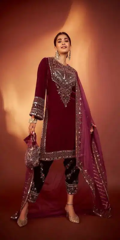 Wine Viscose Velvet Embroidery Work Salwar Suit | Jump Suits, Salwar suit, Casual Suits, Creative suits, Designer Suits, Palazzo Suits, Party Wear Suits, Patiala Suits, Straight Suits