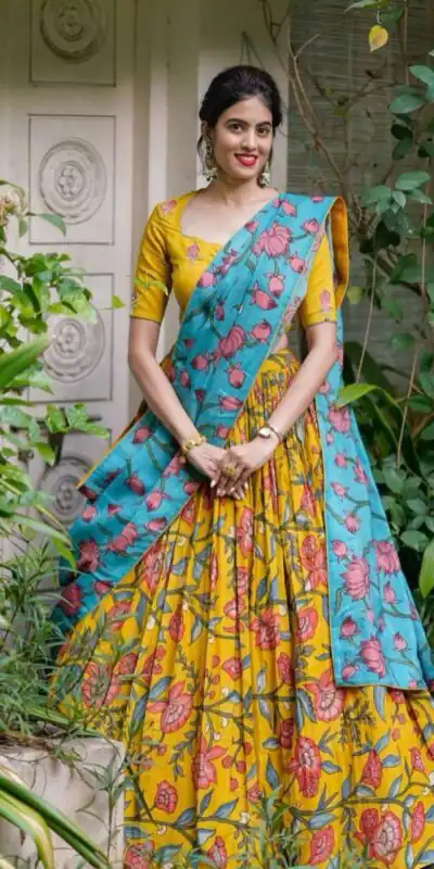 Yellow Chant Crepe Print Lehenga Choli | Lehenga, Bollywood Lehenga, Creative Lehenga, Designer Lehenga, Embroidered Lehenga, Party Wear Lehenga