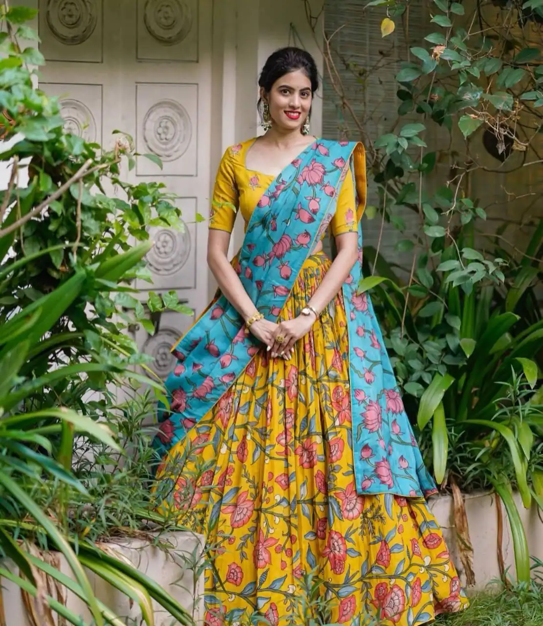 Yellow Chant Crepe Print Lehenga Choli | Lehenga, Bollywood Lehenga, Creative Lehenga, Designer Lehenga, Embroidered Lehenga, Party Wear Lehenga