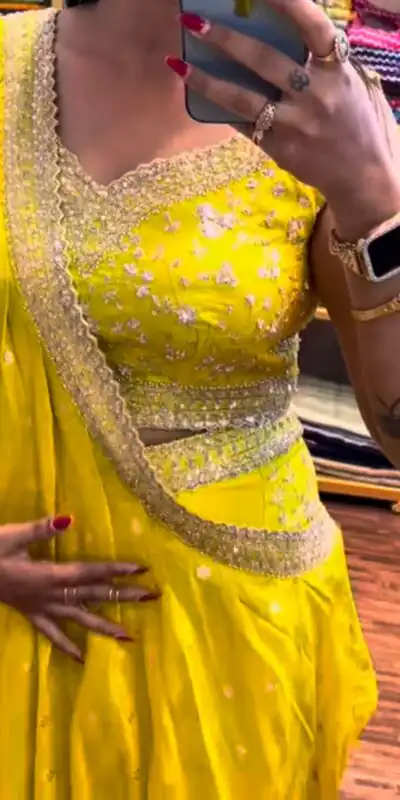 Yellow Chinon Embroidery Work Salwar Suit | Jump Suits, Salwar suit, Casual Suits, Creative suits, Designer Suits, Palazzo Suits, Party Wear Suits, Patiala Suits, Straight Suits