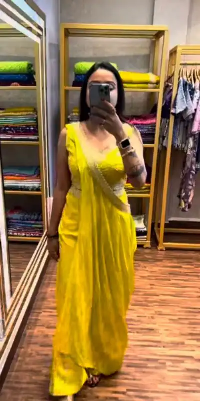 Yellow Chinon Embroidery Work Salwar Suit | Jump Suits, Salwar suit, Casual Suits, Creative suits, Designer Suits, Palazzo Suits, Party Wear Suits, Patiala Suits, Straight Suits