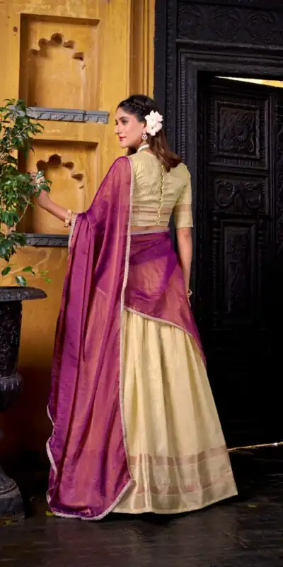 Yellow Dupion Silk Lace Zari Work Lehenga Choli | Lehenga, Bollywood Lehenga, Creative Lehenga, Designer Lehenga, Embroidered Lehenga, Party Wear Lehenga