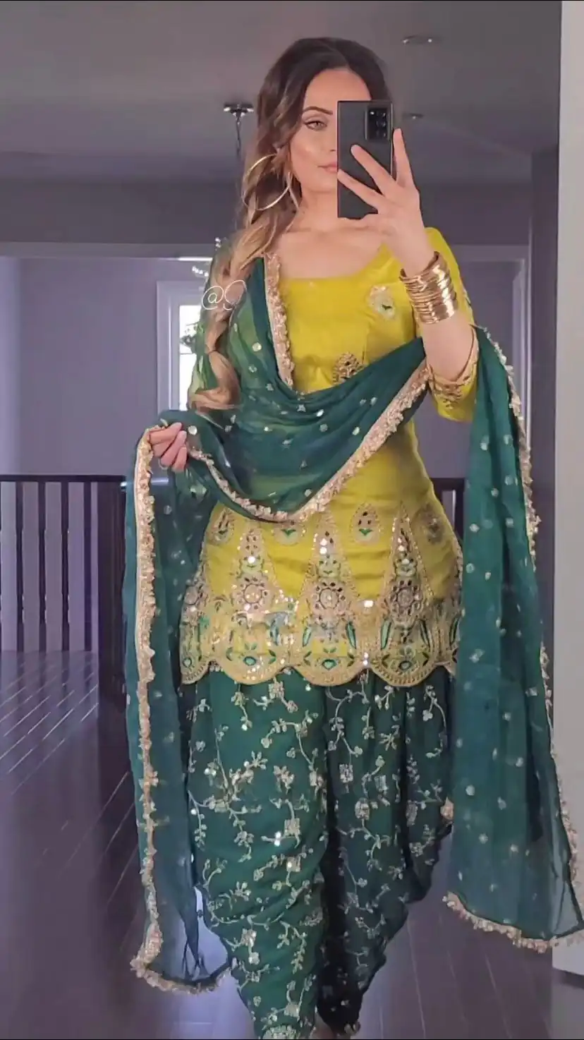 Yellow Faux Georgette 9 mm Sequence Work Salwar Suit | Jump Suits, Salwar suit, Casual Suits, Creative suits, Designer Suits, Palazzo Suits, Party Wear Suits, Patiala Suits, Straight Suits