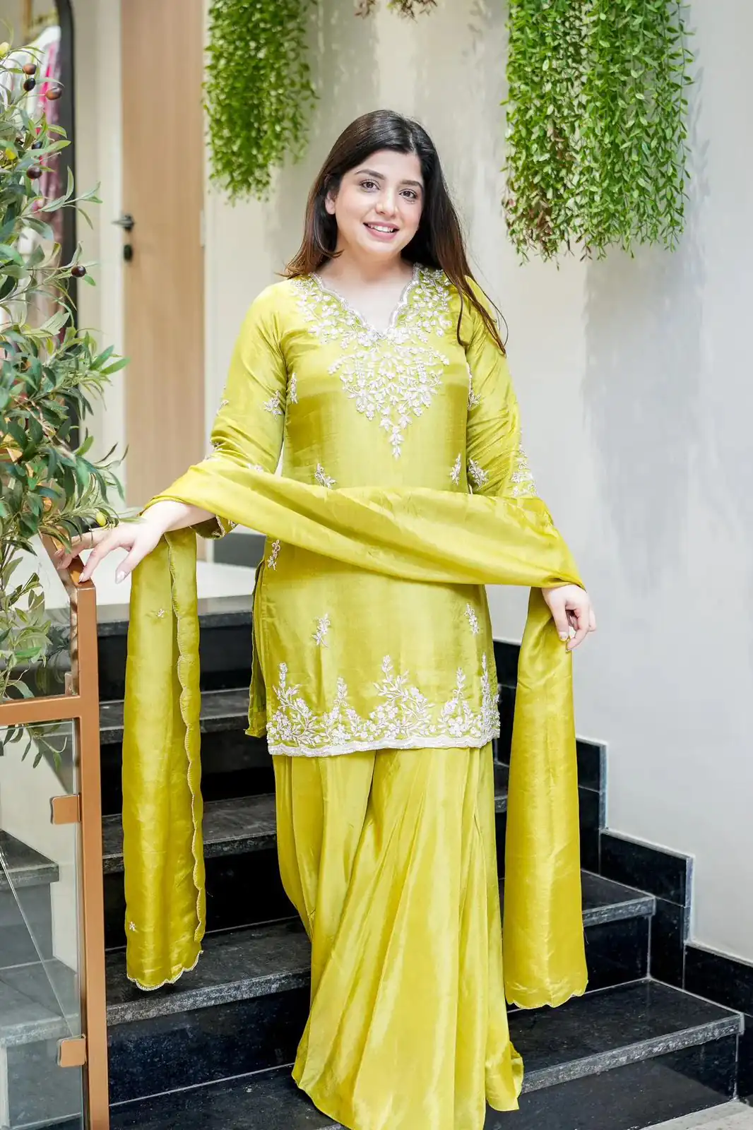 Yellow Fendy Embroidery Work Salwar Suit | Jump Suits, Salwar suit, Casual Suits, Creative suits, Designer Suits, Palazzo Suits, Party Wear Suits, Patiala Suits, Straight Suits