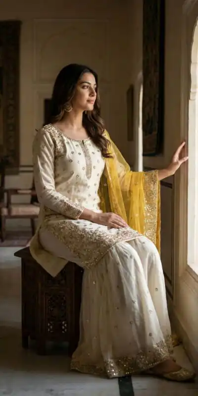 Yellow Fendy Silk Embroider Work Salwar Suit | Jump Suits, Salwar suit, Casual Suits, Creative suits, Designer Suits, Palazzo Suits, Party Wear Suits, Patiala Suits, Straight Suits