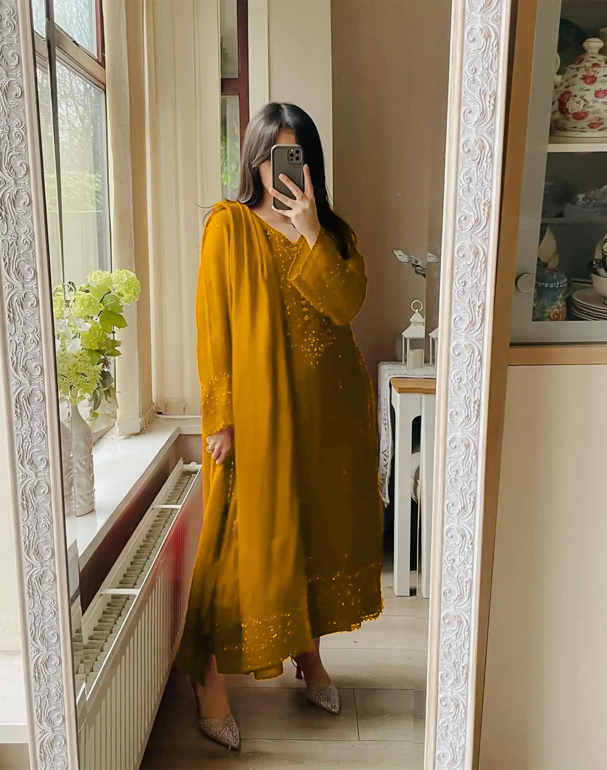 Yellow Georgette Embroidery Work Salwar Suit | Jump Suits, Tops & Bottoms, Track Suits, Salwar suit, Casual Suits, Creative suits, Designer Suits, Palazzo Suits, Party Wear Suits, Patiala Suits, Straight Suits, Trendy Wear