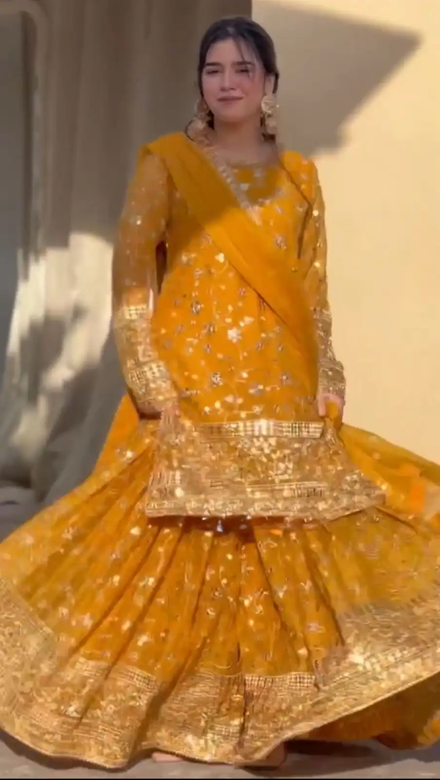 Yellow Georgette Thread 9mm Sequence Salwar Suit | Jump Suits, Salwar suit, Casual Suits, Creative suits, Designer Suits, Palazzo Suits, Party Wear Suits, Patiala Suits, Straight Suits
