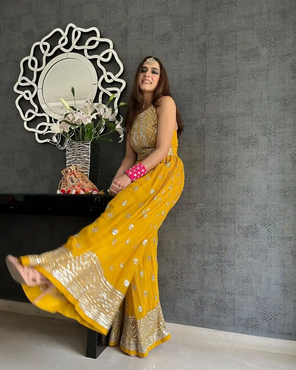 Yellow Jumpsuit with Sequin Work | Jump Suits, Salwar suit, Casual Suits, Creative suits, Designer Suits, Palazzo Suits, Party Wear Suits, Straight Suits
