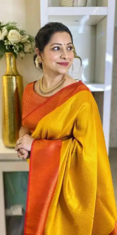 Yellow Lichi Silk Lace Border Work Saree | Sarees, Bollywood Sarees, Creative Sarees, Designer Sarees, Embroidered Sarees, Ethnic Saree, Modern Digital sarees, Party Wear Sarees