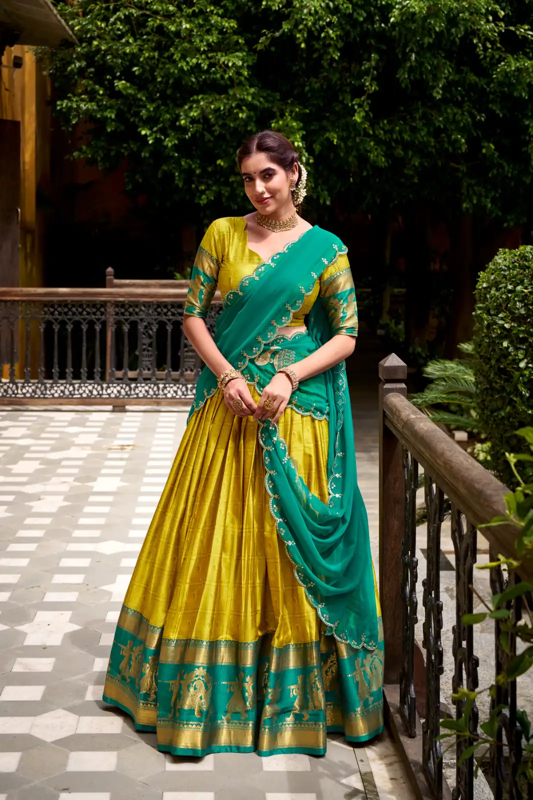Yellow Poly Cotton Embroidery Zari Work Lehenga Choli | Lehenga, Bollywood Lehenga, Creative Lehenga, Designer Lehenga, Embroidered Lehenga, Party Wear Lehenga