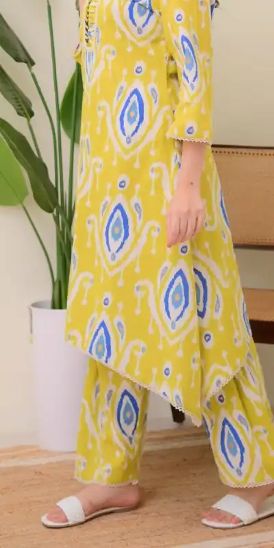 Yellow Rayon Wood With Print Salwar Suit | Jump Suits, Salwar suit, Casual Suits, Creative suits, Designer Suits, Palazzo Suits, Party Wear Suits, Patiala Suits, Straight Suits