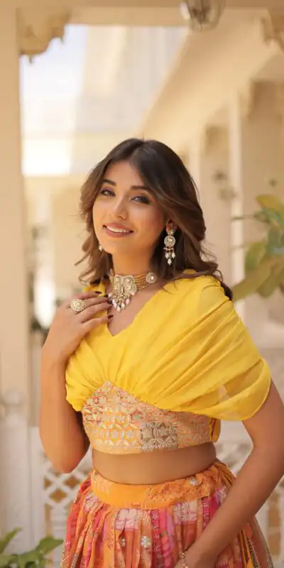 Yellow Russian Silk Embroidery Work Lehenga Choli | Lehenga, Bollywood Lehenga, Creative Lehenga, Designer Lehenga, Embroidered Lehenga, Party Wear Lehenga