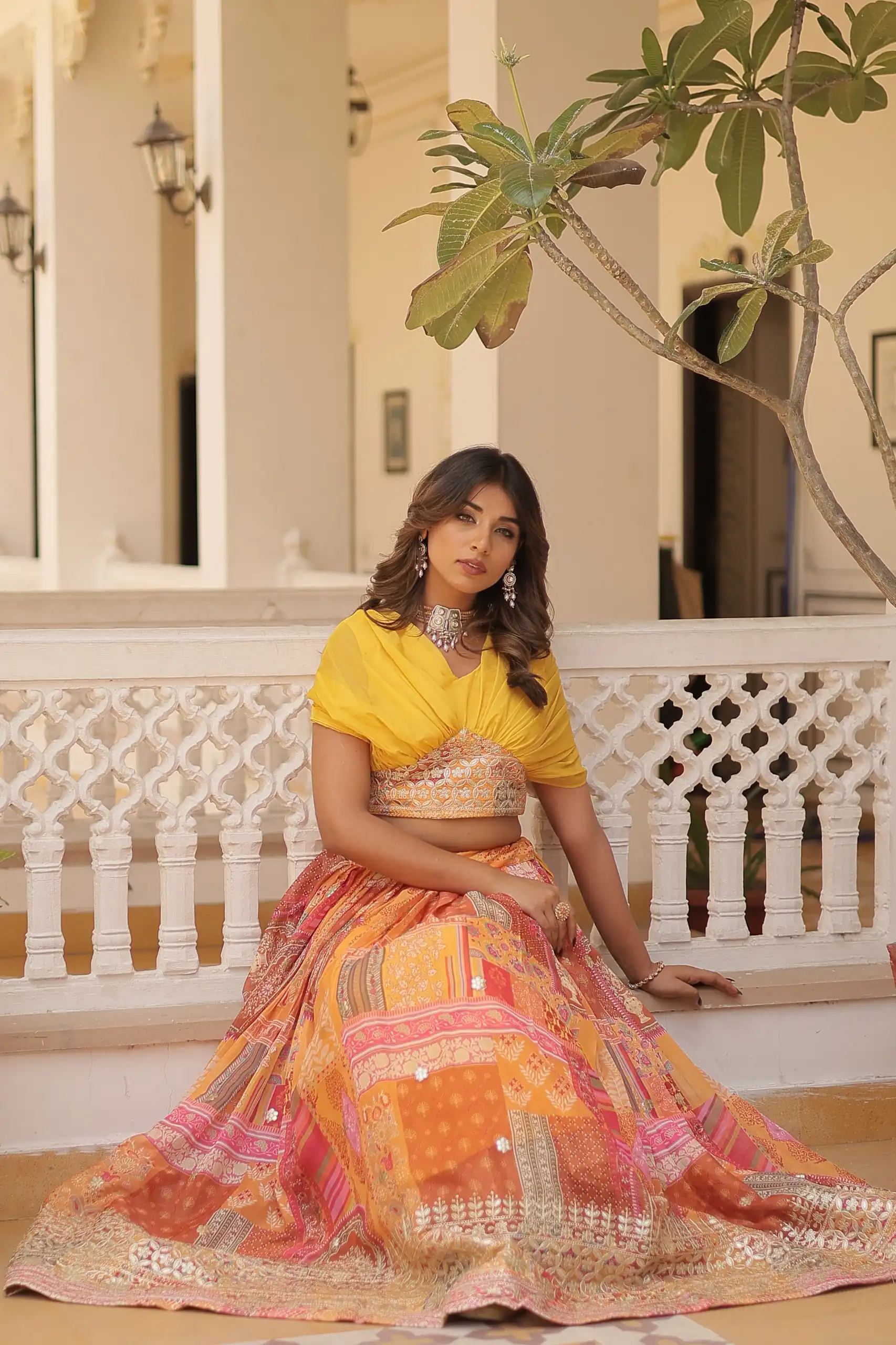 Yellow Russian Silk Embroidery Work Lehenga Choli | Lehenga, Bollywood Lehenga, Creative Lehenga, Designer Lehenga, Embroidered Lehenga, Party Wear Lehenga