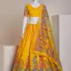 Yellow Silk Embroidery Sequins Print Lehenga Choli | Lehenga, Bollywood Lehenga, Creative Lehenga, Designer Lehenga, Embroidered Lehenga, Party Wear Lehenga