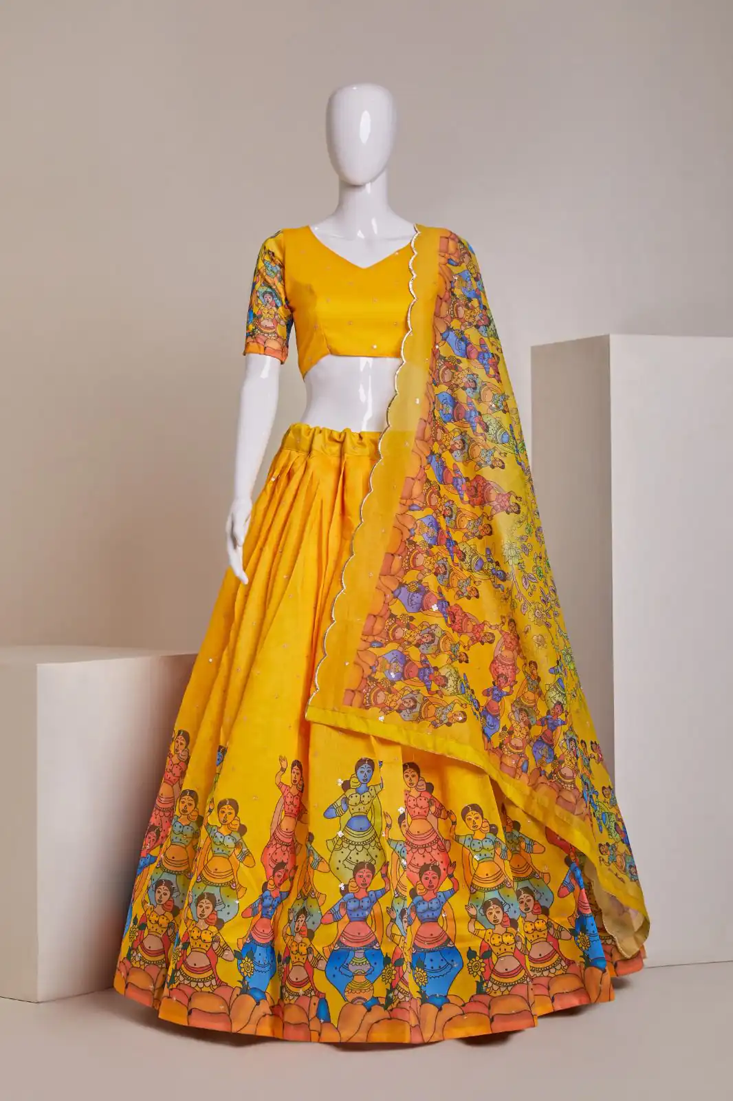 Yellow Silk Embroidery Sequins Print Lehenga Choli | Lehenga, Bollywood Lehenga, Creative Lehenga, Designer Lehenga, Embroidered Lehenga, Party Wear Lehenga
