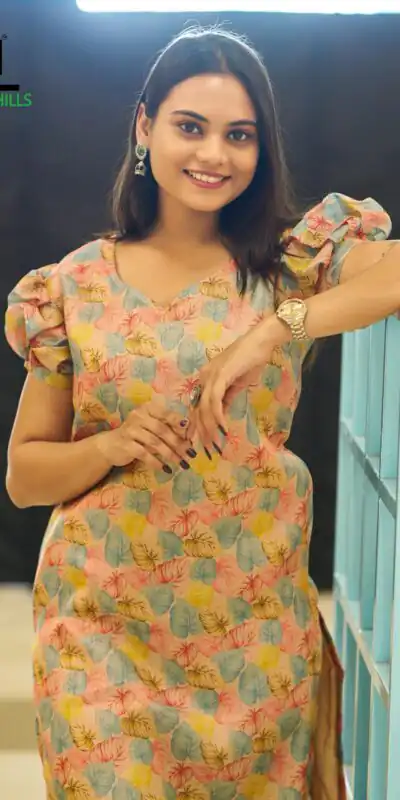 Yellow Simmer Silk Office Wear Printed Kurti | Kurti, Bollywood Kurti, Creative Kurtis, Designer Kurti, Party Wear Kurti, Selfie Kurti