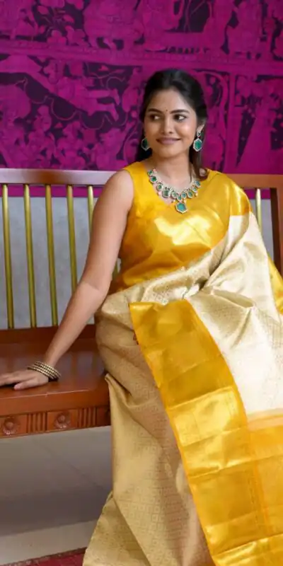 Yellow Soft Lichi Silk Border Lace Saree | Sarees, Bollywood Sarees, Creative Sarees, Designer Sarees, Embroidered Sarees, Ethnic Saree, Modern Digital sarees, Party Wear Sarees