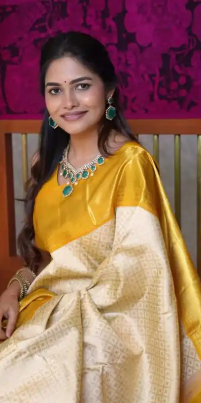 Yellow Soft Lichi Silk Border Lace Saree | Sarees, Bollywood Sarees, Creative Sarees, Designer Sarees, Embroidered Sarees, Ethnic Saree, Modern Digital sarees, Party Wear Sarees