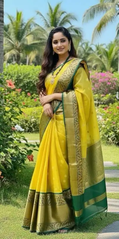 Yellow Soft Lichi Silk Lace Work Border Saree | Sarees, Bollywood Sarees, Creative Sarees, Designer Sarees, Embroidered Sarees, Ethnic Saree, Modern Digital sarees, Party Wear Sarees