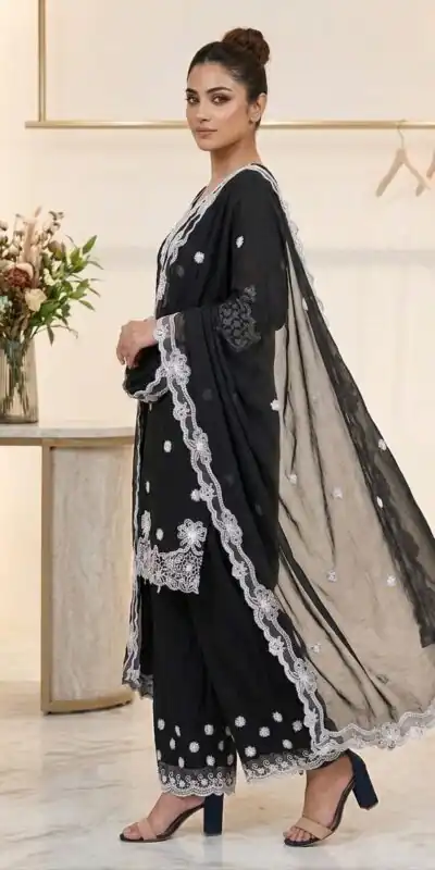 LG 2119 Black in Georgette Work Embroidery Work & Sequins Work Salwar Suit . Grab it for ₹1999. Delivery 4-6 Working Days. Shop now. | Jump Suits, Salwar suit, Casual Suits, Creative suits, Designer Suits, Palazzo Suits, Party Wear Suits, Patiala Suits, Straight Suits