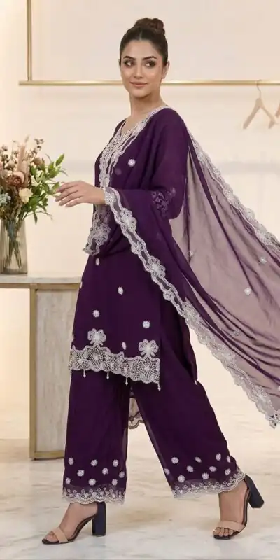 LG 2119 Wine in Georgette Work Embroidery Work & Sequins Work Salwar Suit . Grab it for ₹1999. Delivery 4-6 Working Days. Shop now. | Jump Suits, Salwar suit, Casual Suits, Creative suits, Designer Suits, Palazzo Suits, Party Wear Suits, Patiala Suits, Straight Suits