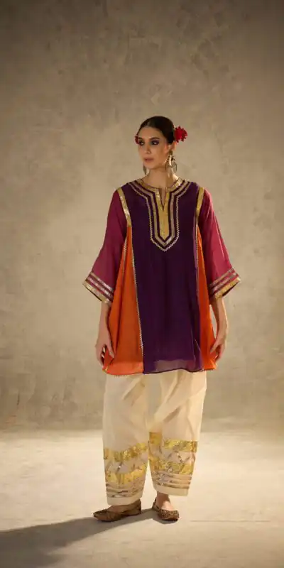ST 1169 Wine Black Chinon Salwar Suit with Gotta Patti Work. Available at ₹1849 only. Delivery 4-6 Working Days. Shop now. | Jump Suits, Salwar suit, Casual Suits, Creative suits, Designer Suits, Palazzo Suits, Party Wear Suits, Patiala Suits, Straight Suits