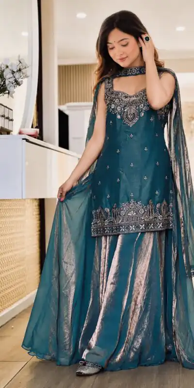 MF 489 Blue in Pure Frendy Silk Zari Work & Embroidery Work Salwar Suit . Special Price ₹2099. Delivery 4-6 Working Days. Shop now. | Jump Suits, Salwar suit, Casual Suits, Creative suits, Designer Suits, Palazzo Suits, Party Wear Suits, Patiala Suits, Straight Suits