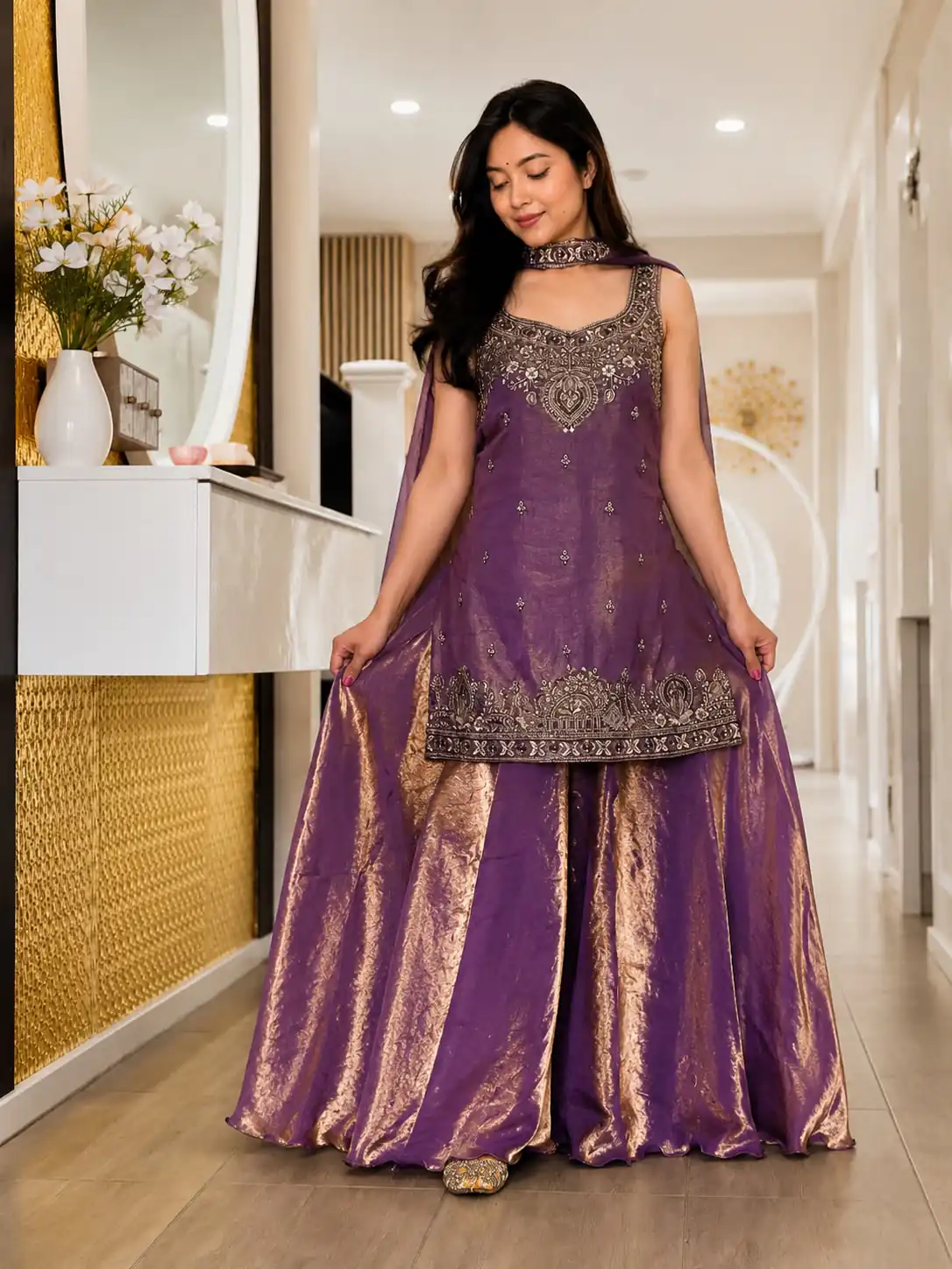 MF 489 Purple Pure Frendy Silk Zari Work & Embroidery Work Salwar Suit . Special Price ₹2099. Delivery 4-6 Working Days. Shop now. | Jump Suits, Salwar suit, Casual Suits, Creative suits, Designer Suits, Palazzo Suits, Party Wear Suits, Patiala Suits, Straight Suits