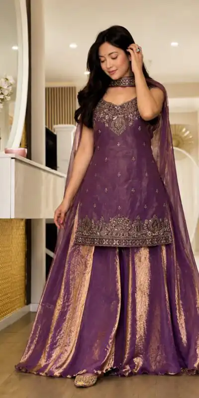 MF 489 Purple Pure Frendy Silk Zari Work & Embroidery Work Salwar Suit . Special Price ₹2099. Delivery 4-6 Working Days. Shop now. | Jump Suits, Salwar suit, Casual Suits, Creative suits, Designer Suits, Palazzo Suits, Party Wear Suits, Patiala Suits, Straight Suits