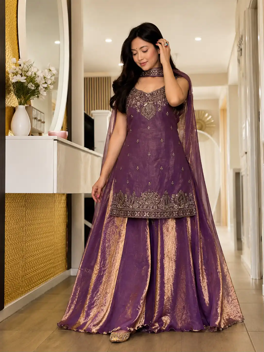 MF 489 Purple Pure Frendy Silk Zari Work & Embroidery Work Salwar Suit . Special Price ₹2099. Delivery 4-6 Working Days. Shop now. | Jump Suits, Salwar suit, Casual Suits, Creative suits, Designer Suits, Palazzo Suits, Party Wear Suits, Patiala Suits, Straight Suits