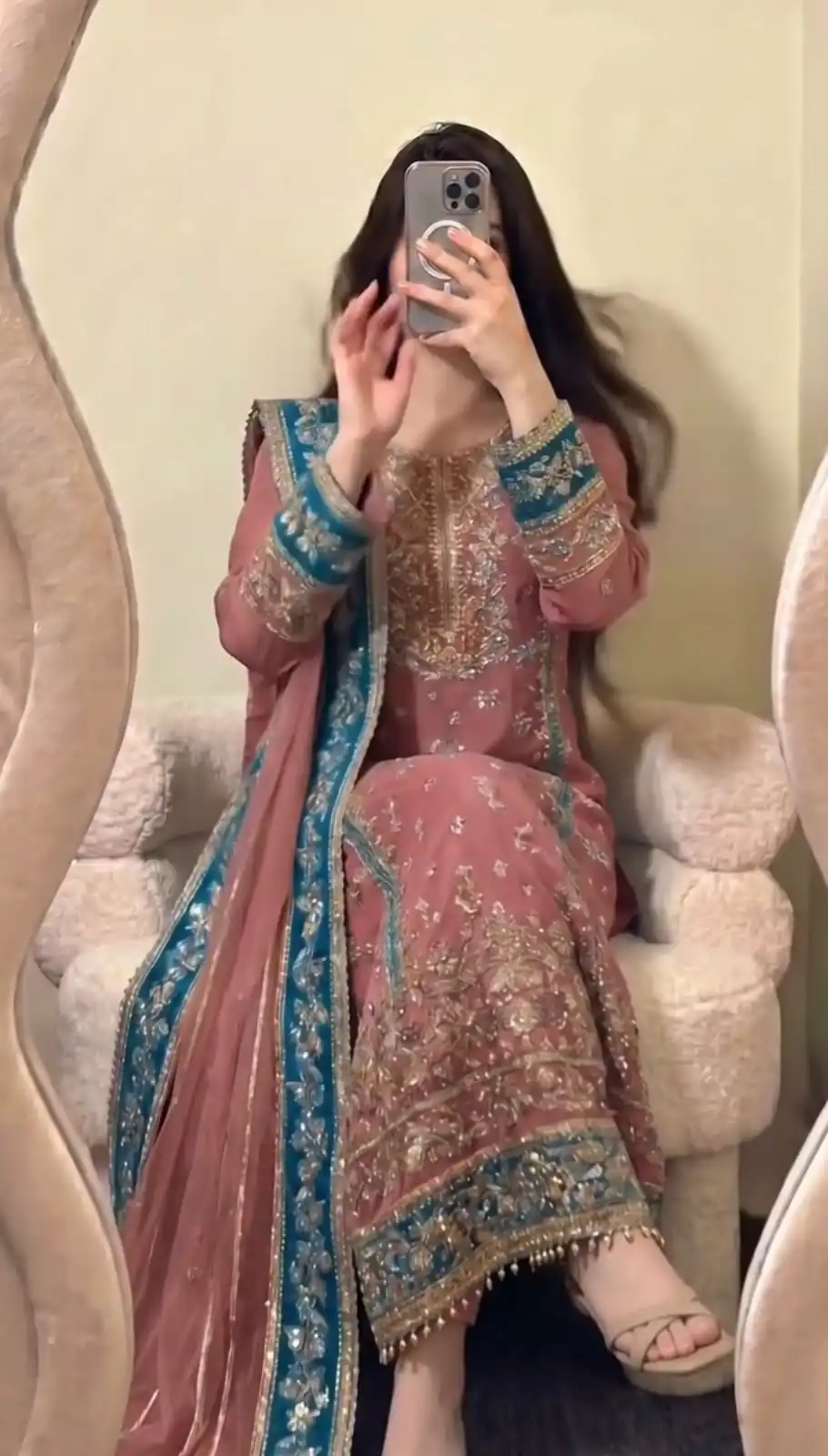 ZSR 3175 Peach Fox Georgette Salwar Suit with Embroidery Work & Sequins Work. Grab it for ₹2399. Delivery 4-6 Working Days. Shop now. | Jump Suits, Salwar suit, Casual Suits, Creative suits, Designer Suits, Palazzo Suits, Party Wear Suits, Patiala Suits, Straight Suits