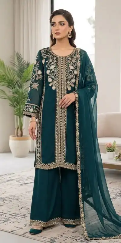 LG 2122 Teal | Roman Salwar Suit with Sequins Work & Embroidery Work. Special Price ₹2149. Delivery 4-6 Working Days. Shop now. | Jump Suits, Salwar suit, Casual Suits, Creative suits, Designer Suits, Palazzo Suits, Party Wear Suits, Patiala Suits, Straight Suits