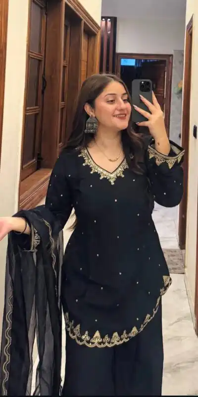 WW 1247 Black Roman Silk Salwar Suit with Embroidery Work & Sequins Work. Now at just ₹1899. Delivery 4-6 Working Days. Shop now. | Jump Suits, Salwar suit, Casual Suits, Creative suits, Designer Suits, Palazzo Suits, Party Wear Suits, Patiala Suits, Straight Suits