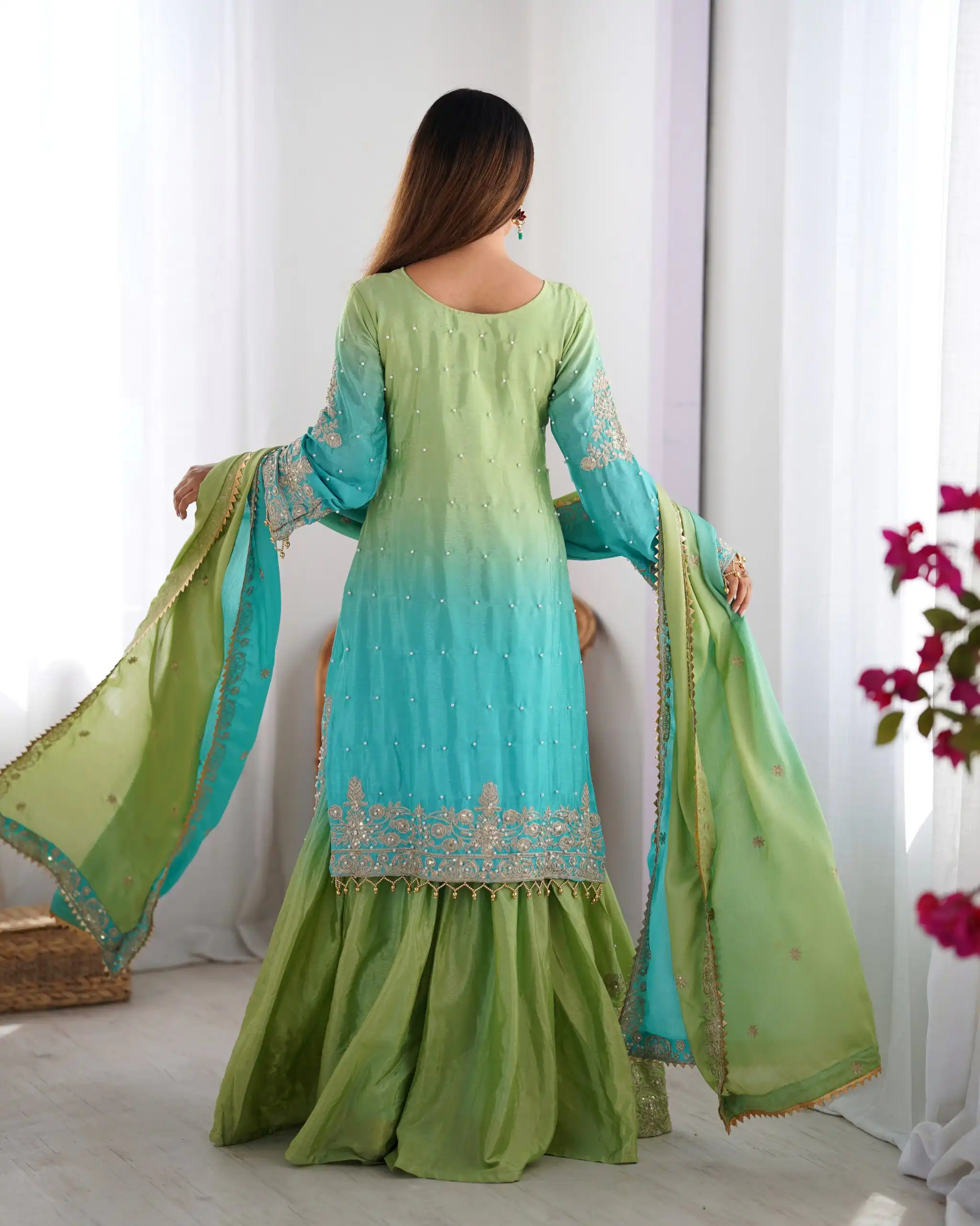 SP 01 Green Color Chinon Silk Designer Work Salwar Suit in Get it for ₹2499. Delivery 4-6 Working Days. Best Online Shop now. | Jump Suits, Salwar suit, Casual Suits, Creative suits, Designer Suits, Palazzo Suits, Party Wear Suits, Patiala Suits, Straight Suits