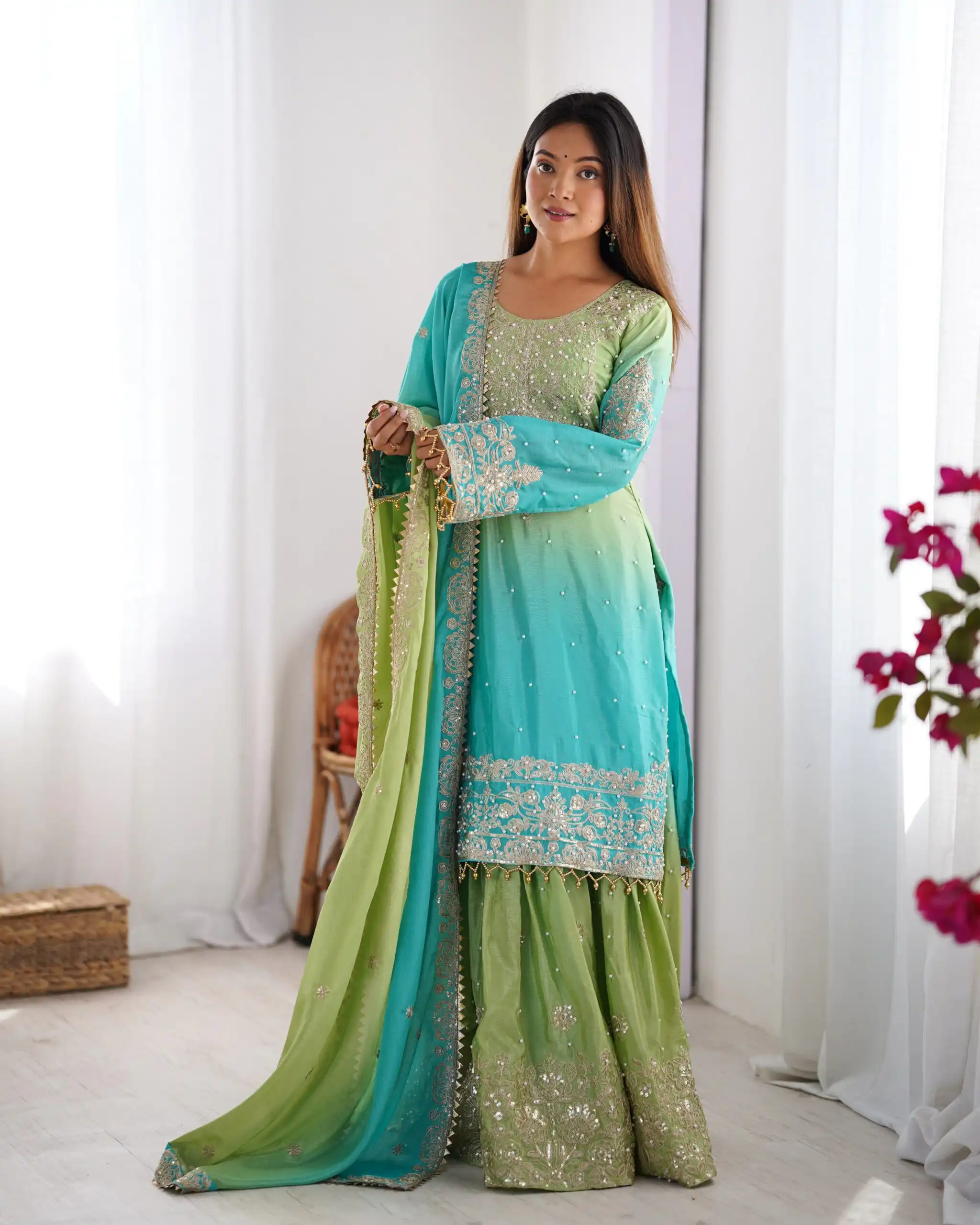 SP 01 Green Color Chinon Silk Designer Work Salwar Suit in Get it for ₹2499. Delivery 4-6 Working Days. Best Online Shop now. | Jump Suits, Salwar suit, Casual Suits, Creative suits, Designer Suits, Palazzo Suits, Party Wear Suits, Patiala Suits, Straight Suits
